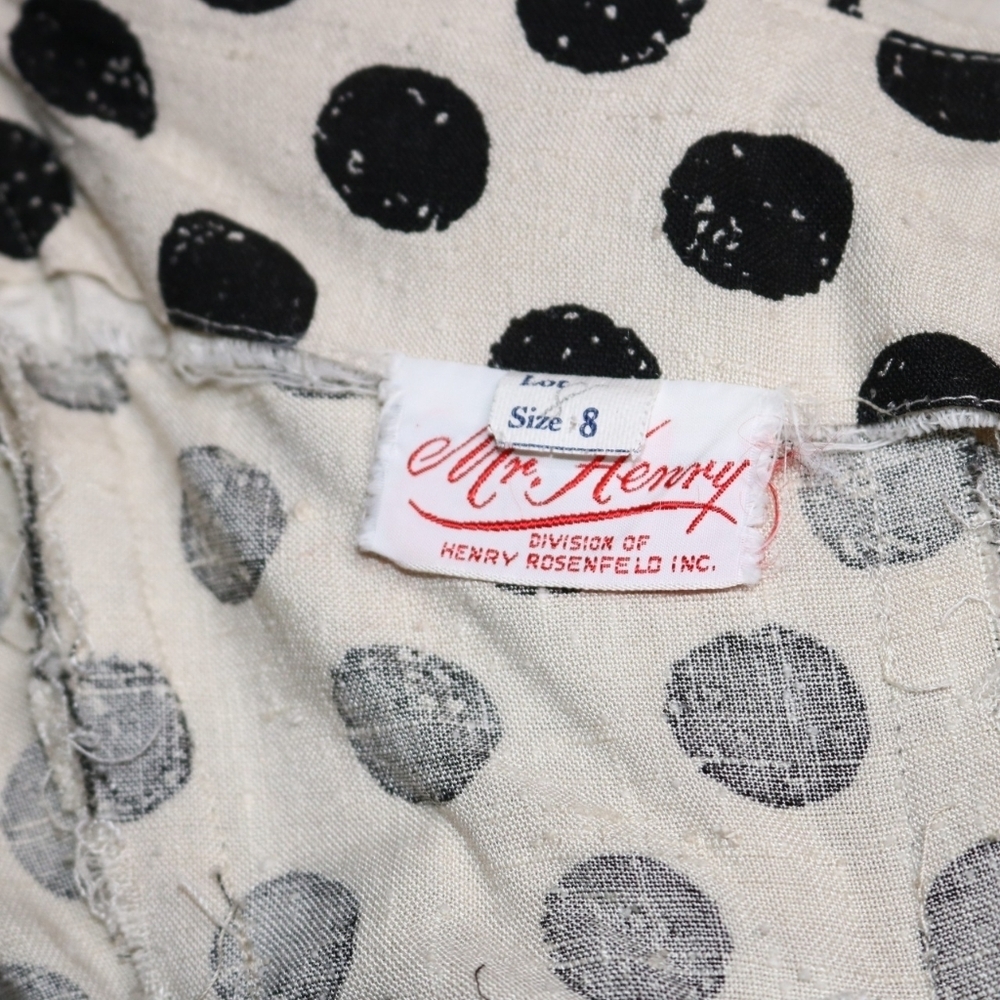 Vintage 1950's Polka Dot Mini Dress, Size 8, RARE FIND - Picture 8 of 8